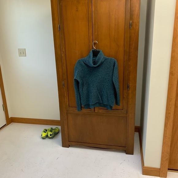 MADEWELL cowl neck knit sweater MED no material tag high low hem side slit 19pit - Picture 1 of 8